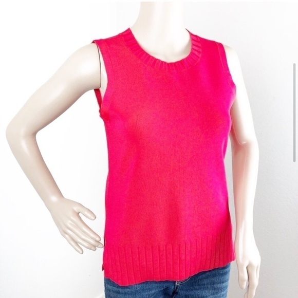 NEW Halogen red chinoise ribbed sleeveless top - Picture 2 of 7
